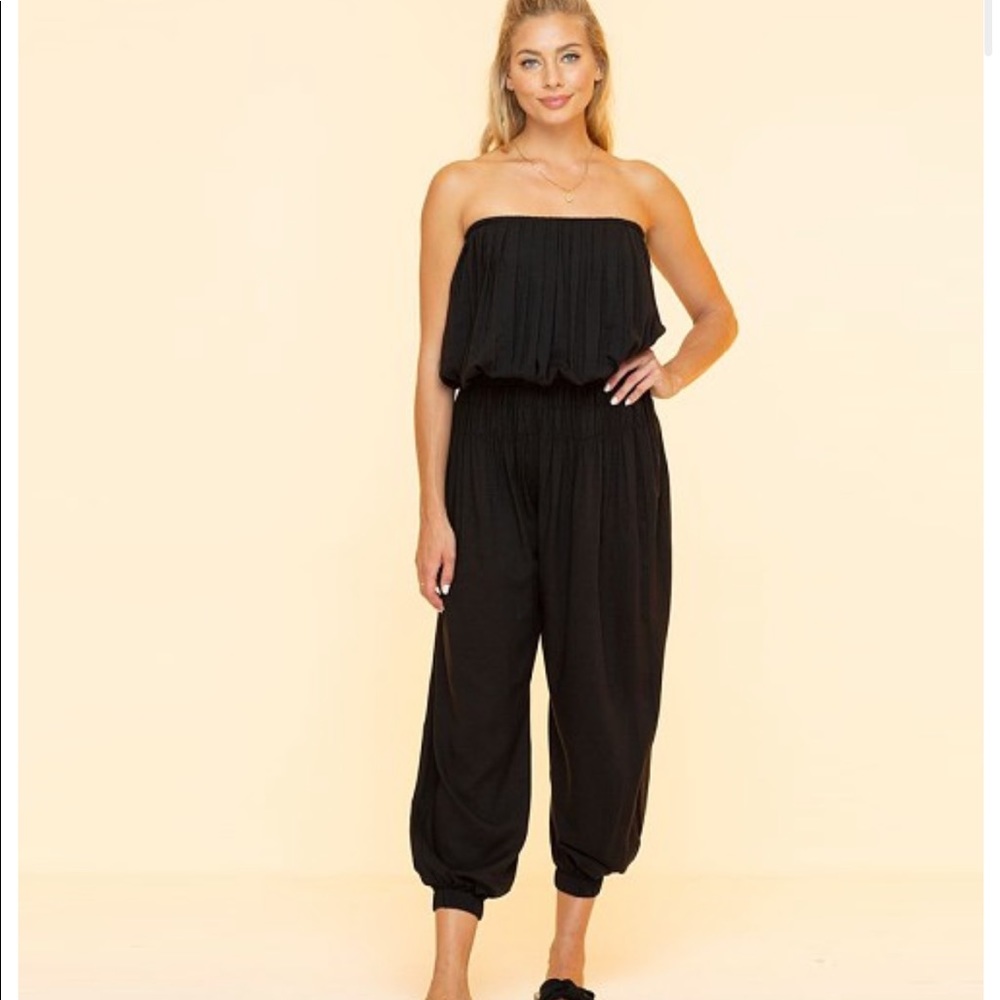 Indah Seychelles Strapless Jumper Black
